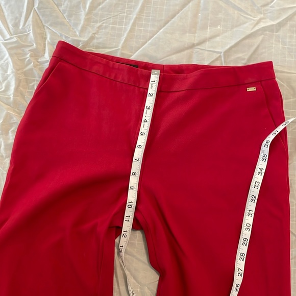 Deep red wool/cotton trouser pants. - Picture 6 of 8